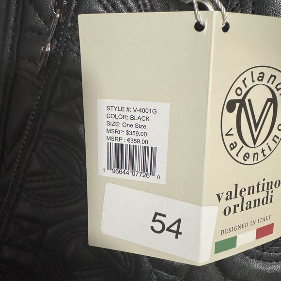 Valentino Orlandi Quilted Black Tote - Picture 3 of 4